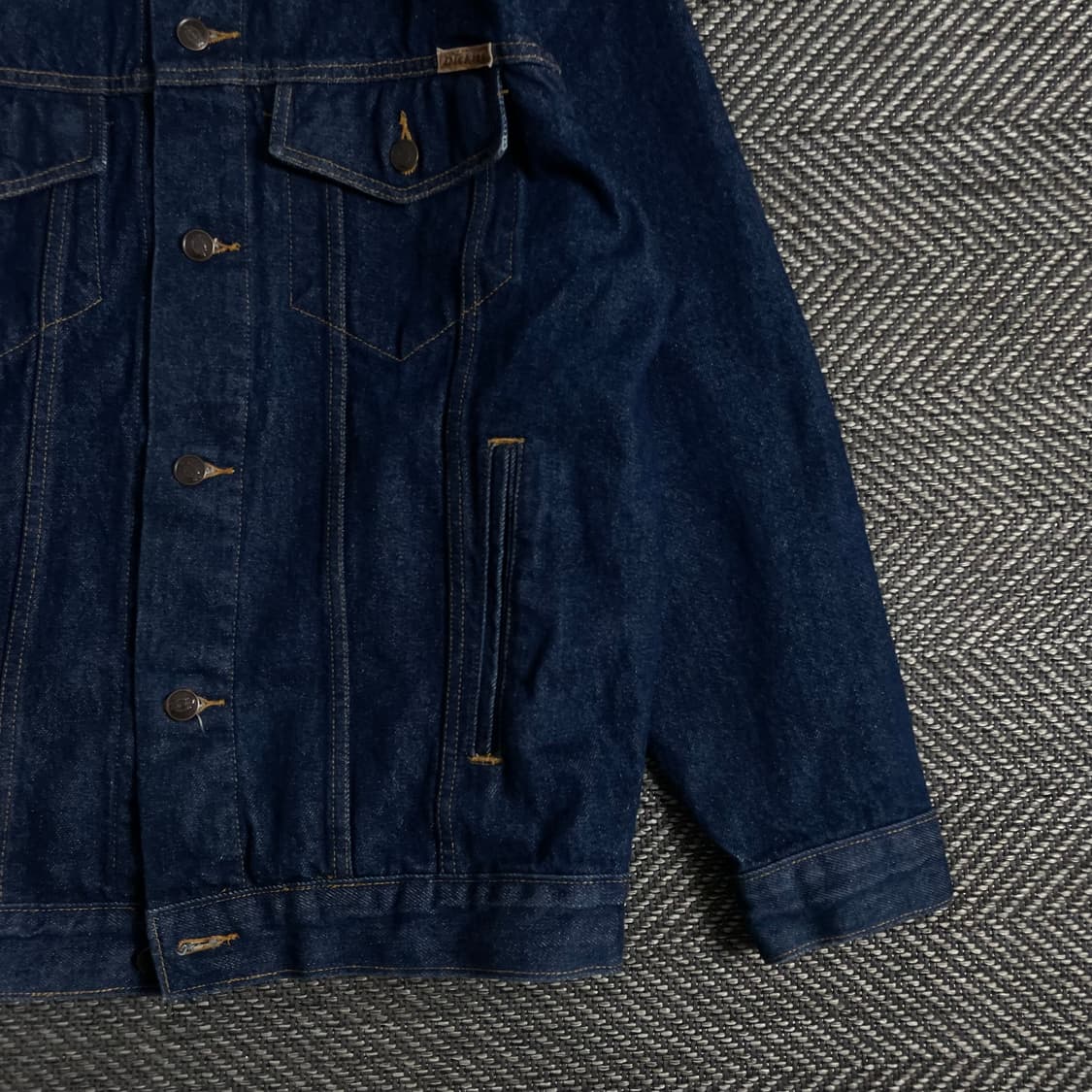 디키즈 USA 가죽패치 로고 데님 트러커 자켓y 3177 상품이미지3