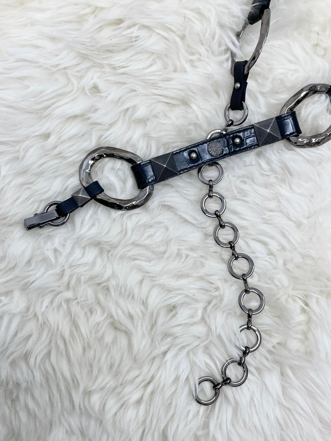 락시크 스터드 체인 벨트 상품이미지6