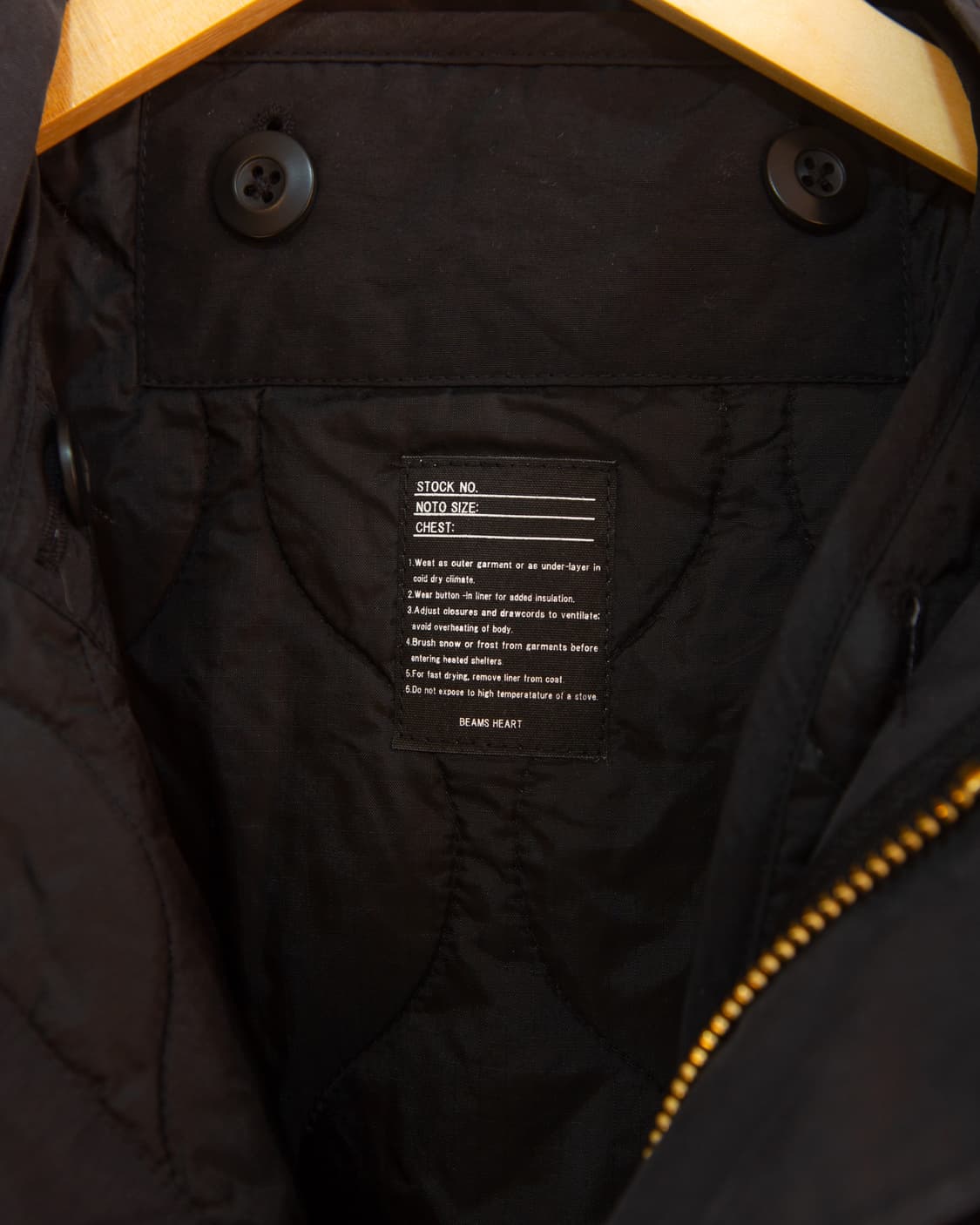 빔즈 하트 M65 2way 피쉬테일 파카 블랙 상품이미지2