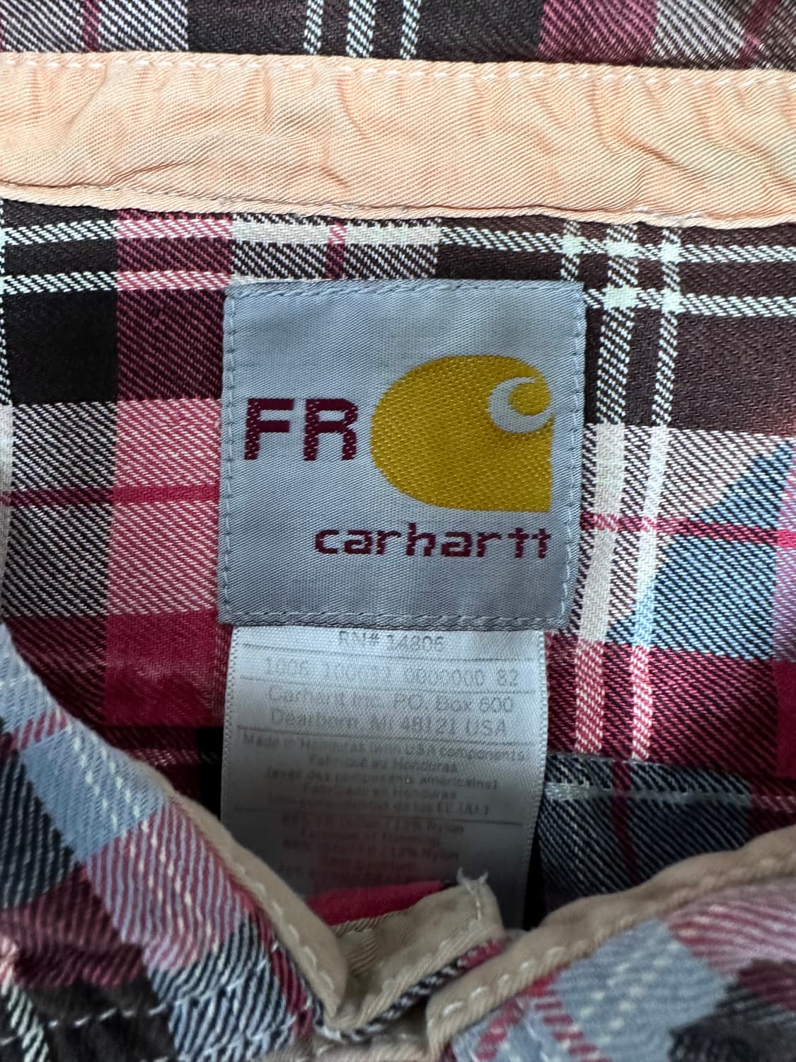 칼하트 엘보우패치 플란넬 체크셔츠 상품이미지4