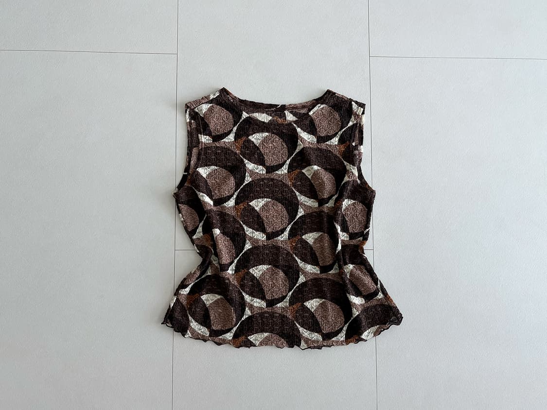 circle print mesh top 상품이미지1