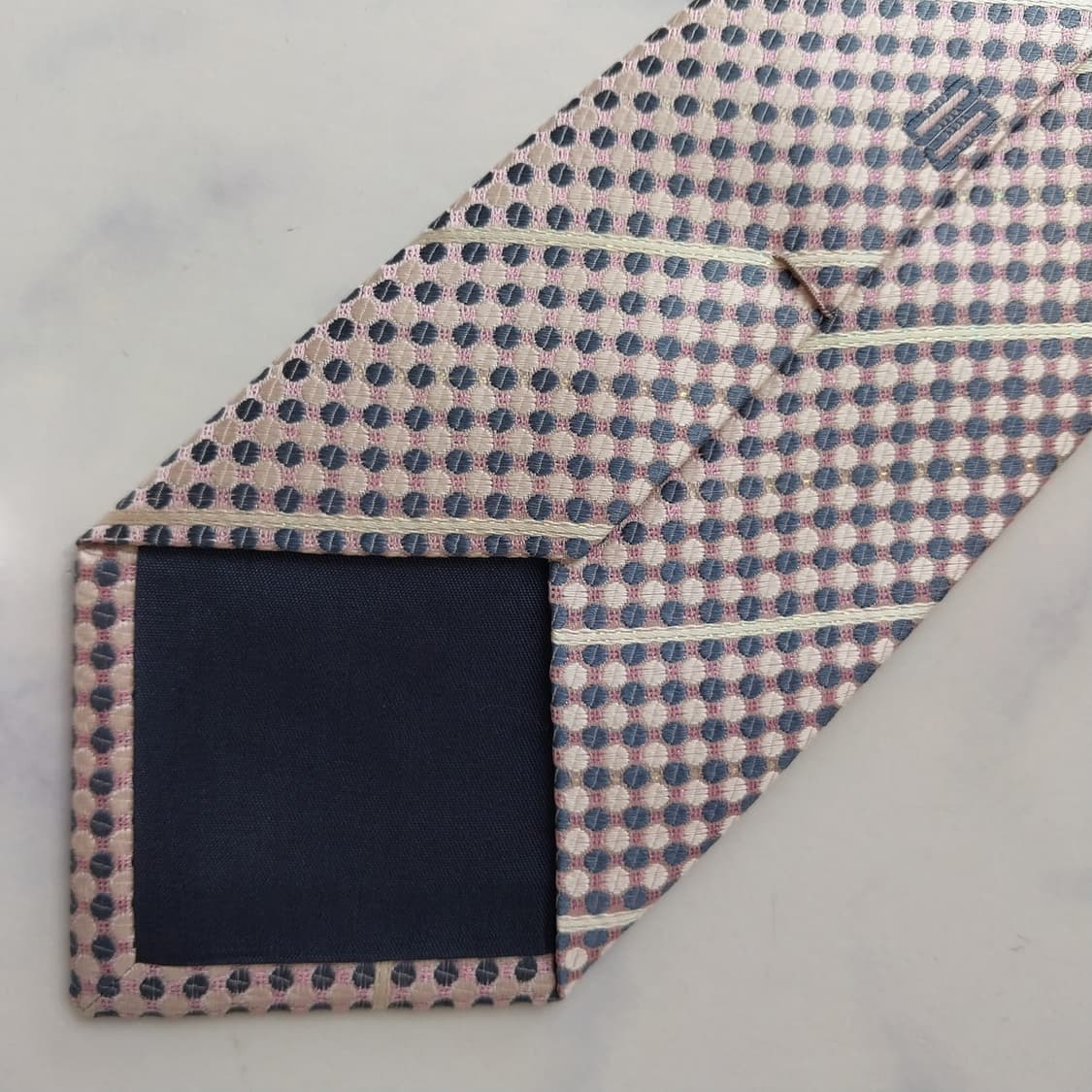 DAKS 닥스 실크 핑크 도트 패턴 넥타이 8.3cm A+등급 K2394 상품이미지8