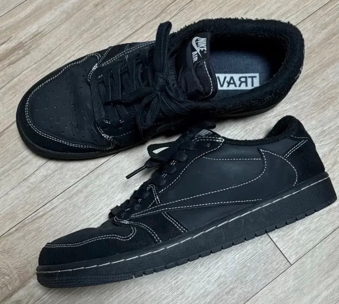 조던 1 x 트래비스 스캇 레트로 로우 OG SP 블랙 팬텀 상품이미지2