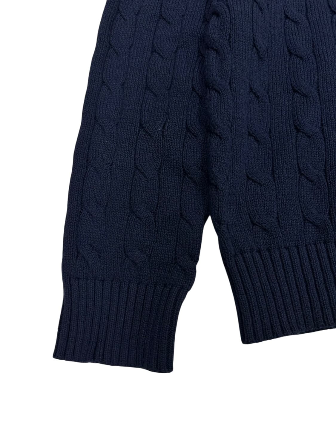 폴로 꽈배기 케이블 니트 네이비 (L) 상품이미지4