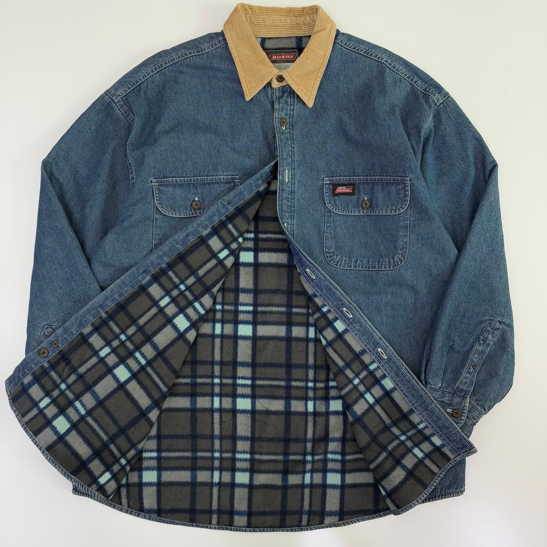 Dickies 90‘s 디키즈 데님 코듀로이 쉐르파 셔츠 상품이미지1
