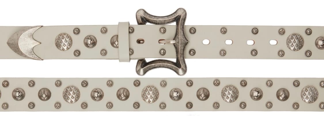 떠그클럽 드래곤 벨트 화이트 빈티지 상품이미지2