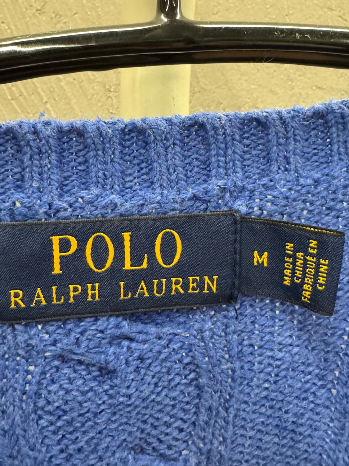 폴로 랄프로렌 케이블 니트 블루 M 상품이미지3