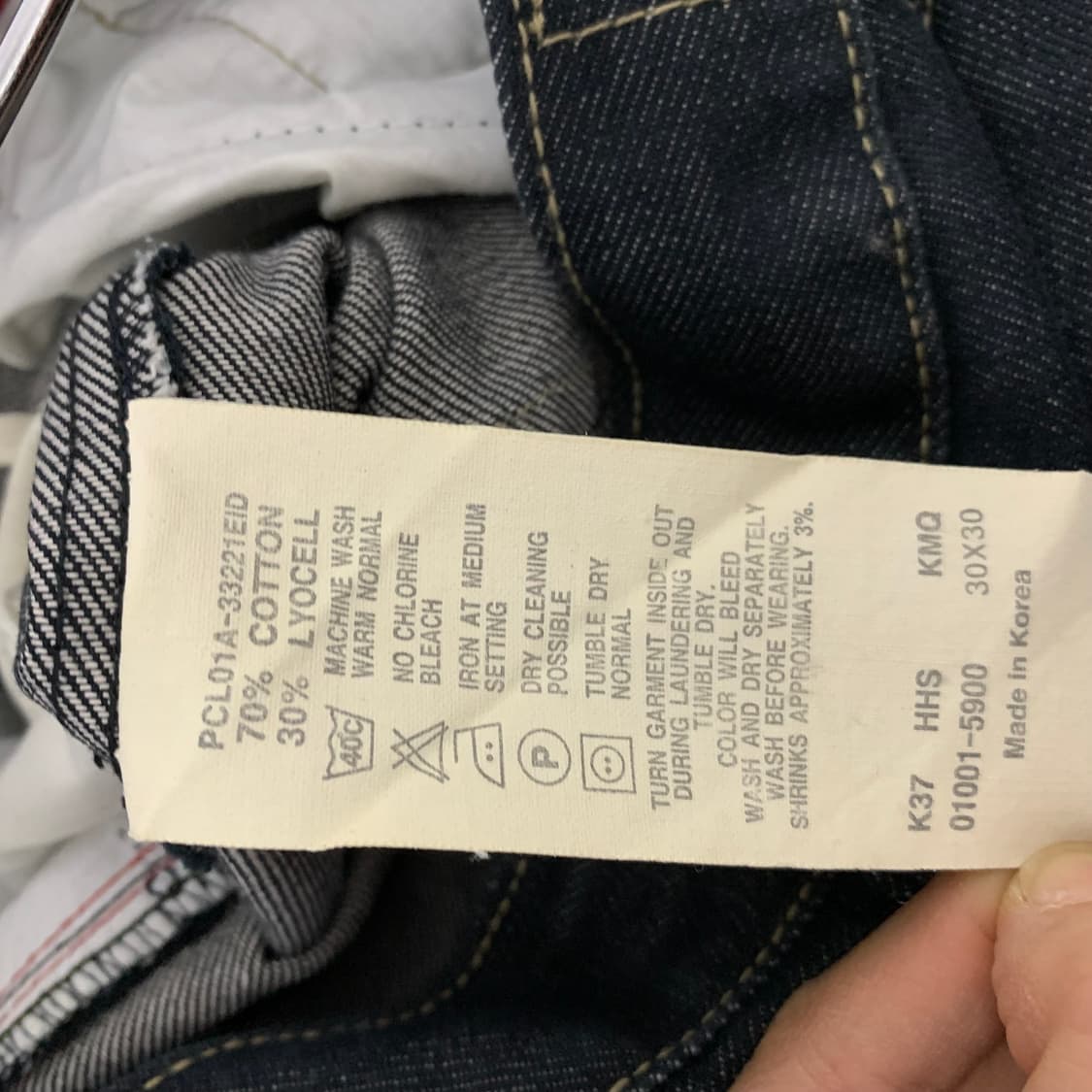 리바이스 엔지니어드 블랙 데님 팬츠 흑청 빈티지 30인치 상품이미지8