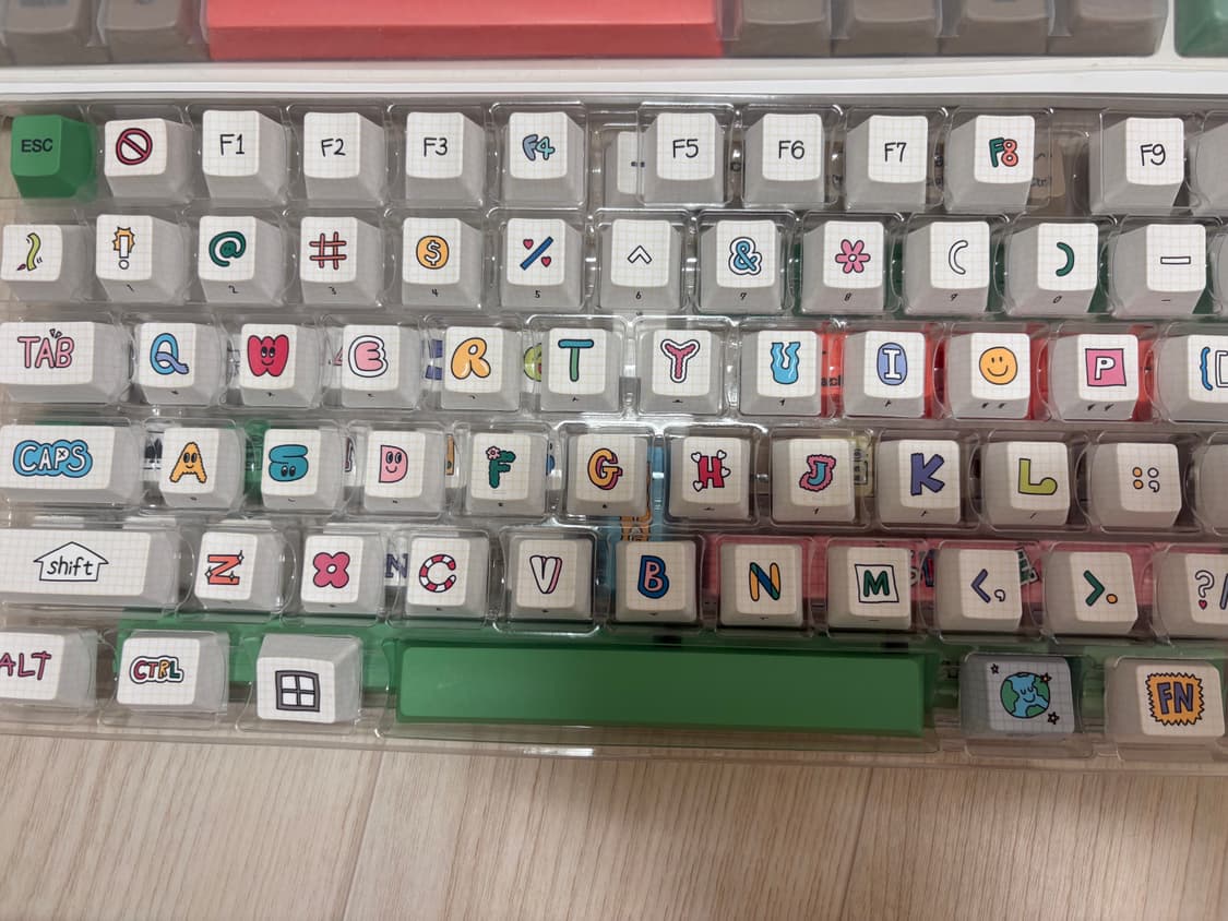 앱코 기계시키보드 적축 (시이닷 키보드) 빈티지 키캡 상품이미지3