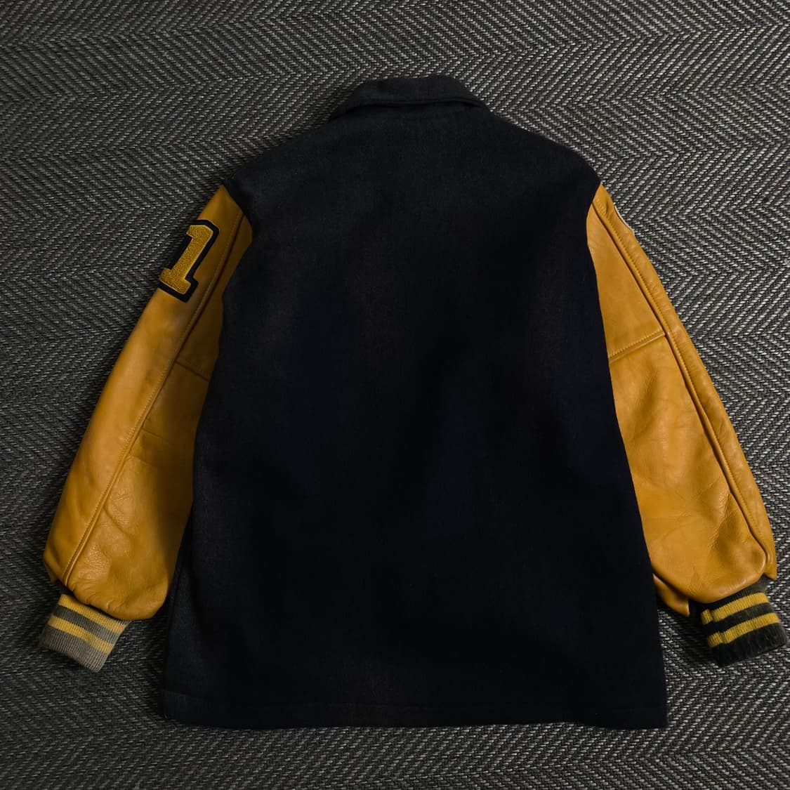USA 빈티지 박시핏 레더 모직 바시티 자켓y 3749 상품이미지5
