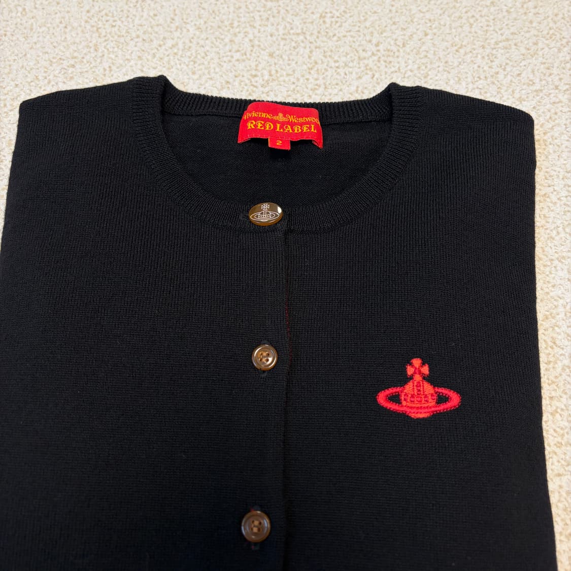 비비안웨스트우드 레드라벨 울 가디건 블랙 상품이미지3