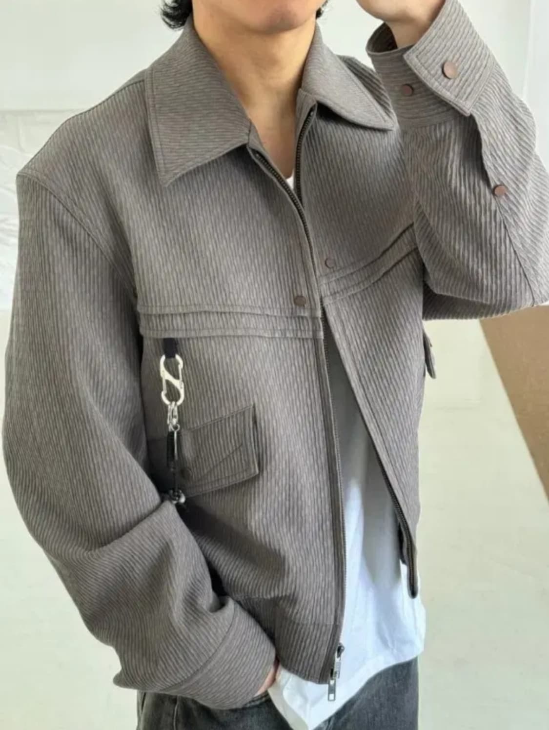 LMOOD 엘무드 더스티 웨스턴 블루종 라벤더 상품이미지1