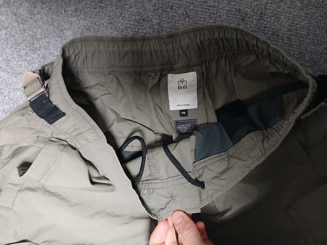 폴리테루 나일론 카고 팬츠 1 워시 세이지 팝니다 상품이미지2