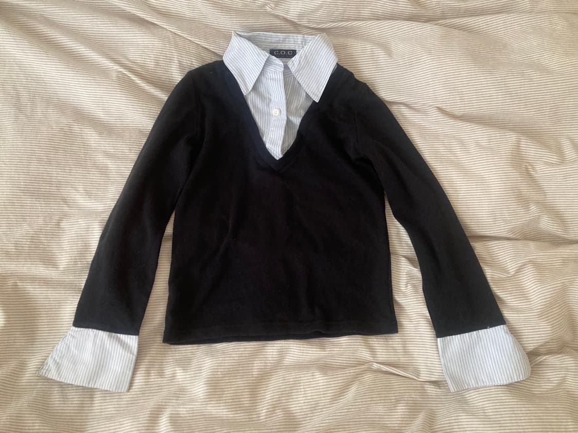 레이어드 셔츠 티 상품이미지1