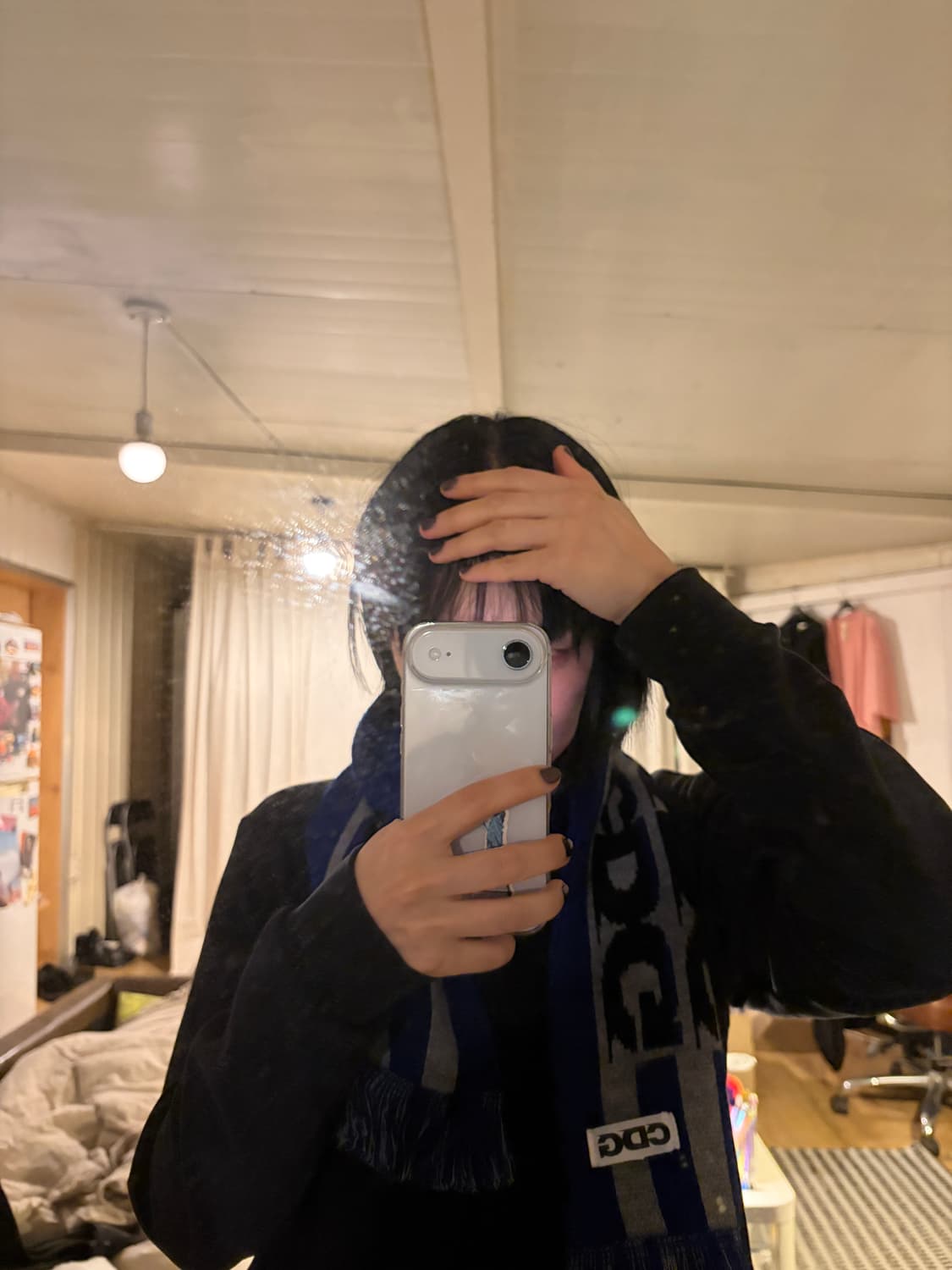 꼼데 그레이 블루 머플러 상품이미지4