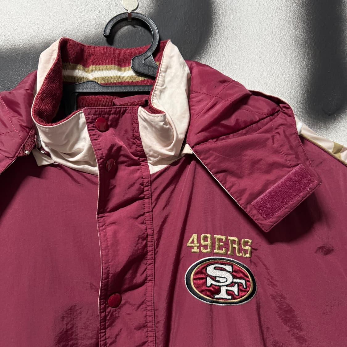 NFL 빅사이즈 샌프란시스코 49ers 올드스쿨 배색 집업 자켓 상품이미지3