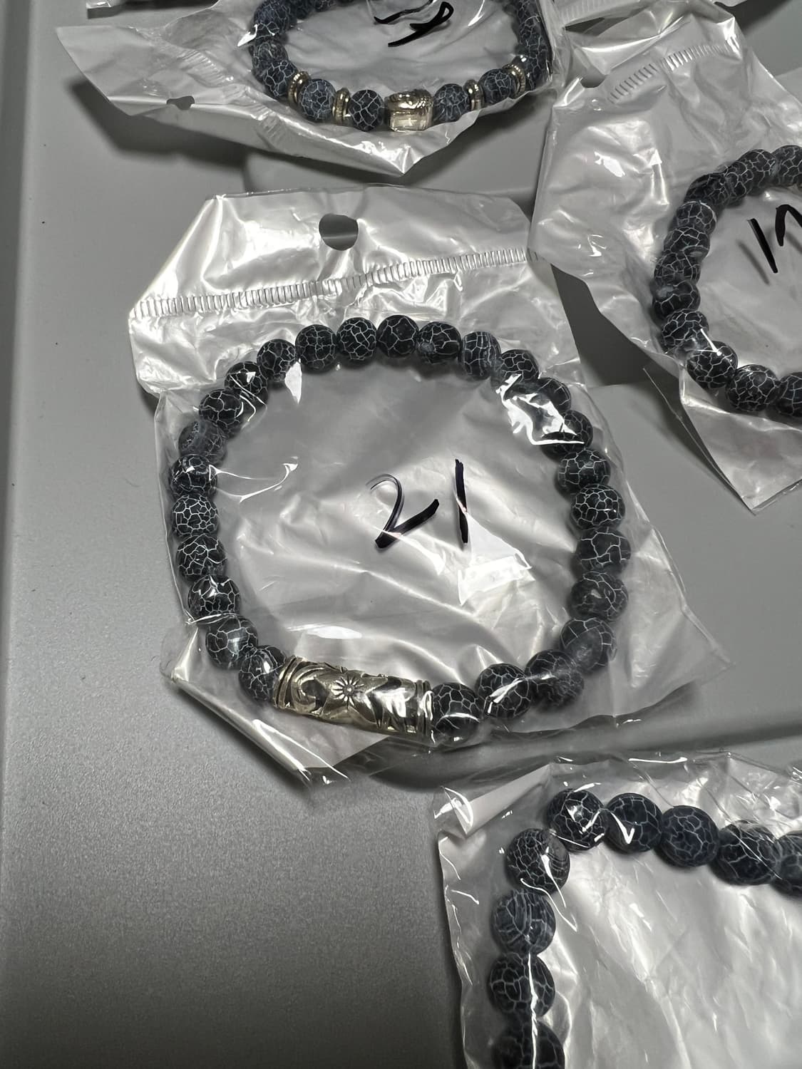 비휴팔찌 호안석 남자 커플아이템 파워스톤 염주 오행 팔찌 상품이미지7