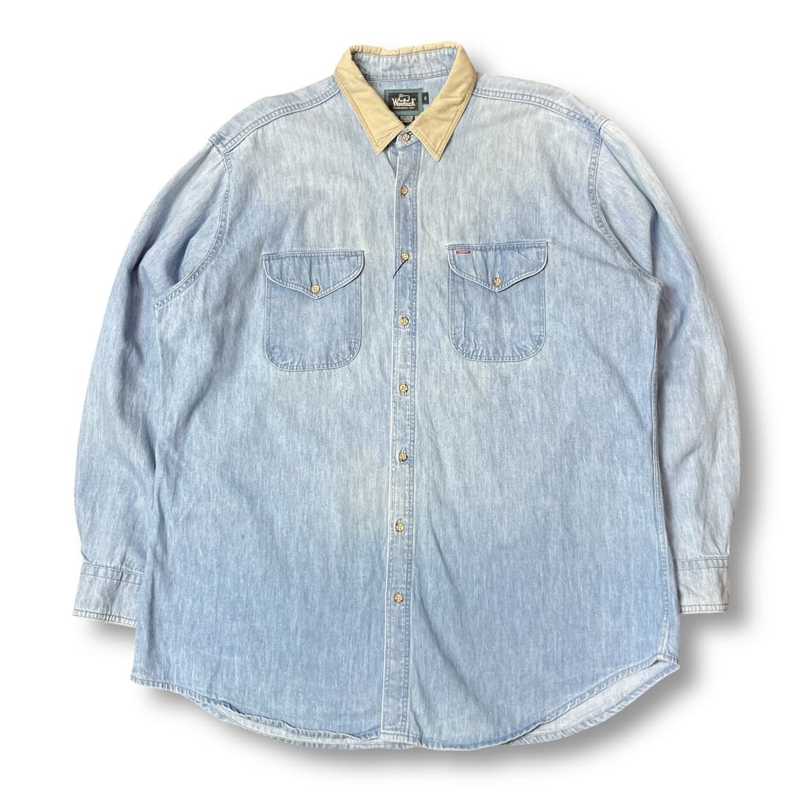 울리치 빅사이즈 투포켓 카라포인트 데님 셔츠 XL 상품이미지1