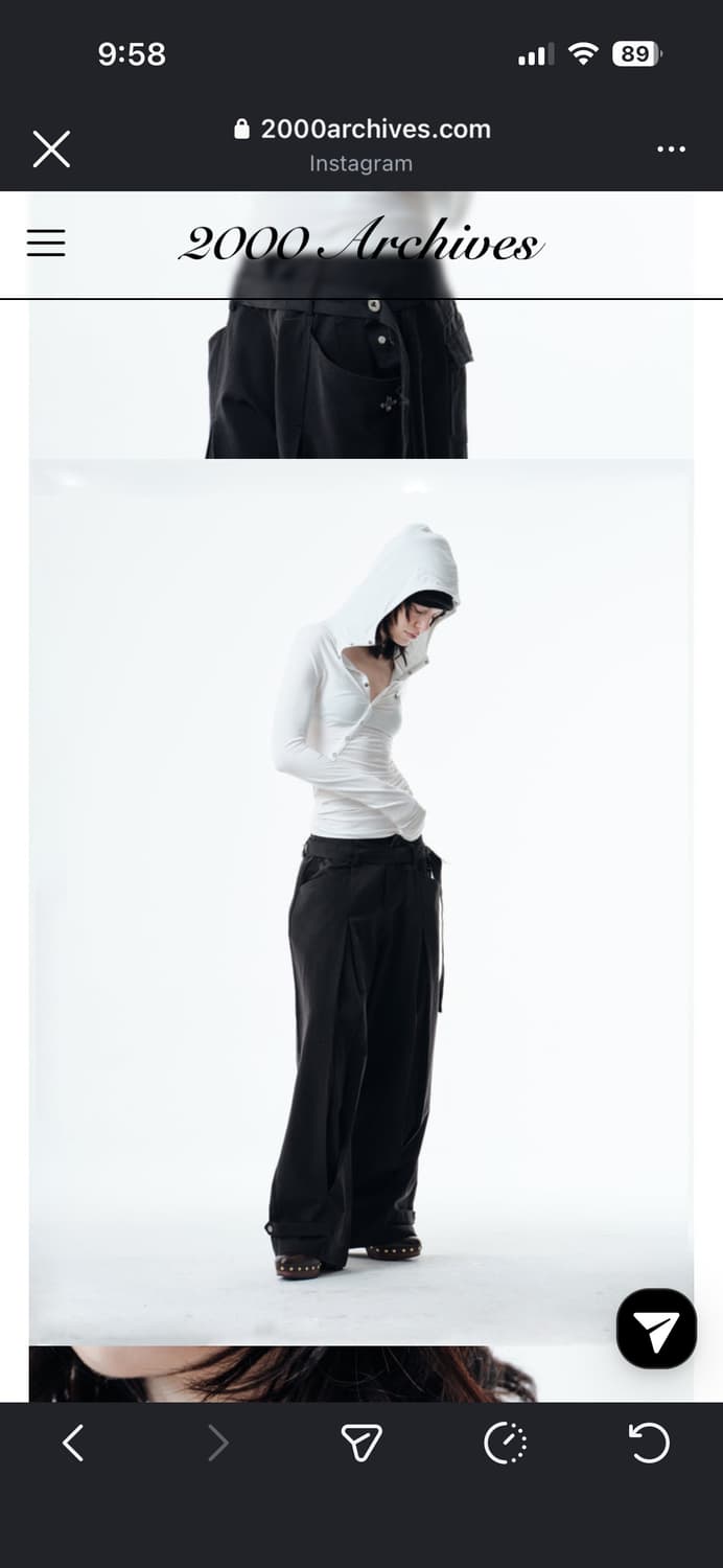 2000아카이브스 RO DRAPED HOODIE 드레이프 후디 상품이미지4