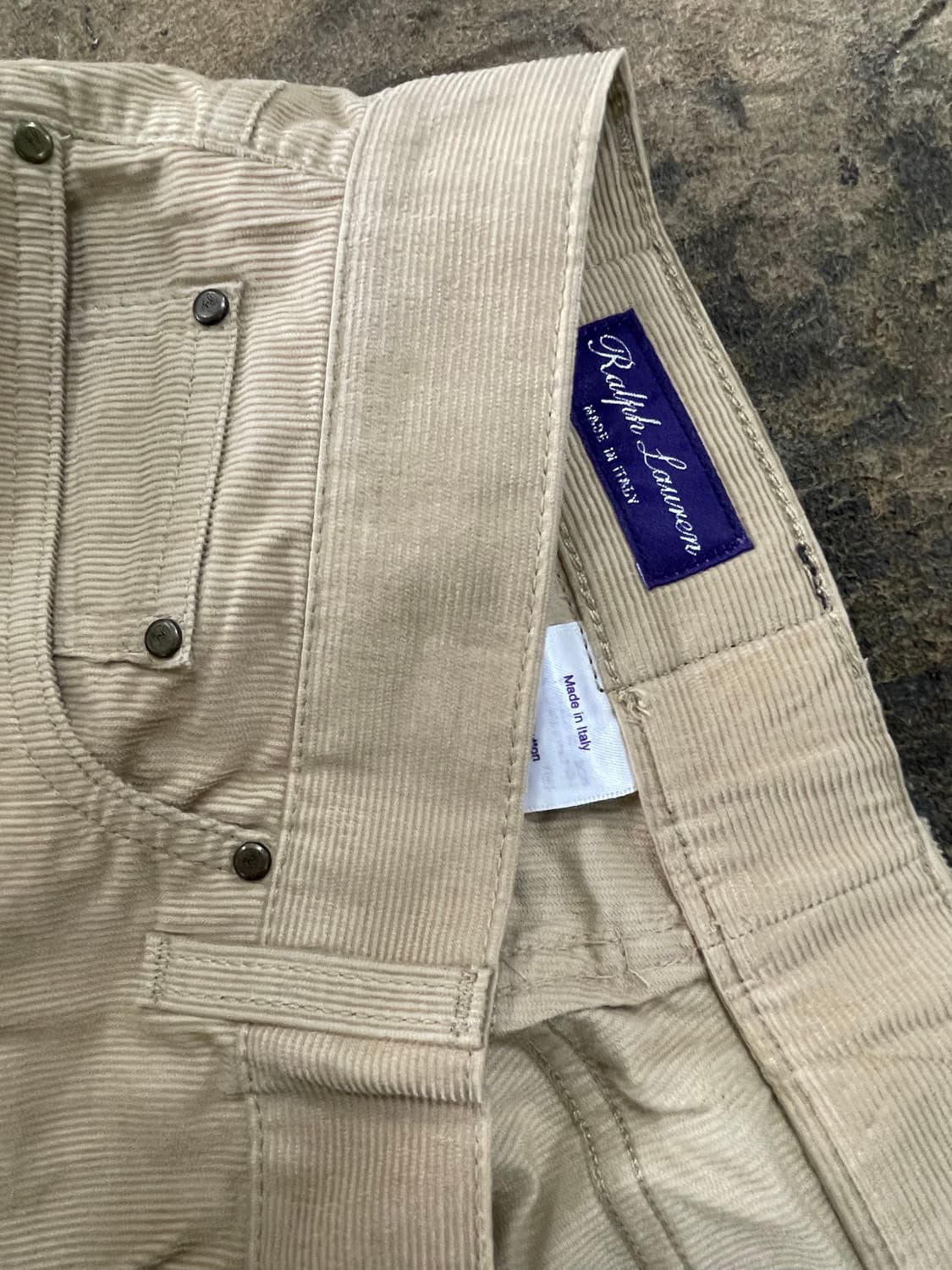 폴로랄프로렌(퍼플라벨)/베이지 코듀로이 팬츠 상품이미지4