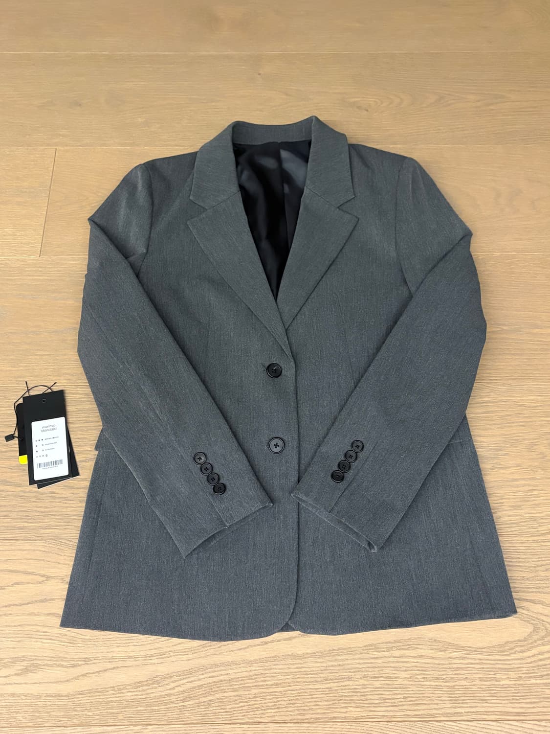 무신사 스탠다드  우먼즈 와이드 히든 밴딩 슬랙스 [미디엄 그레이] (원 상품이미지6