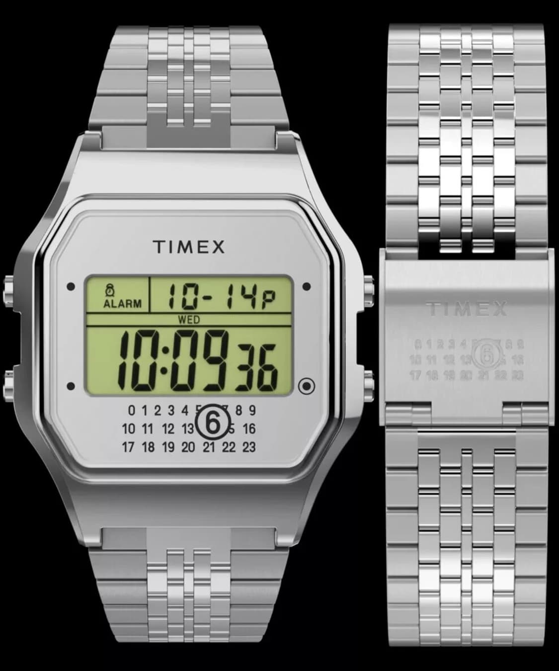 TIMEX T80 MM6 콜라보 실버색 손목 시계 (풀세트) 상품이미지1
