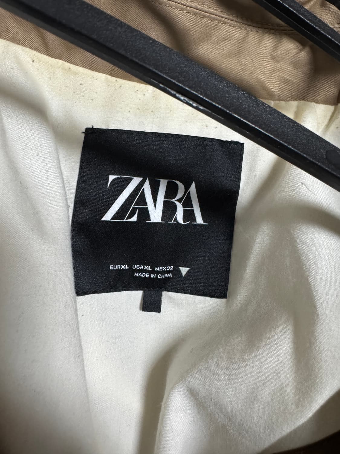 여성 자라 ZARA 빅 사이즈 스트라이프 트렌치 코트 XL 상품이미지4