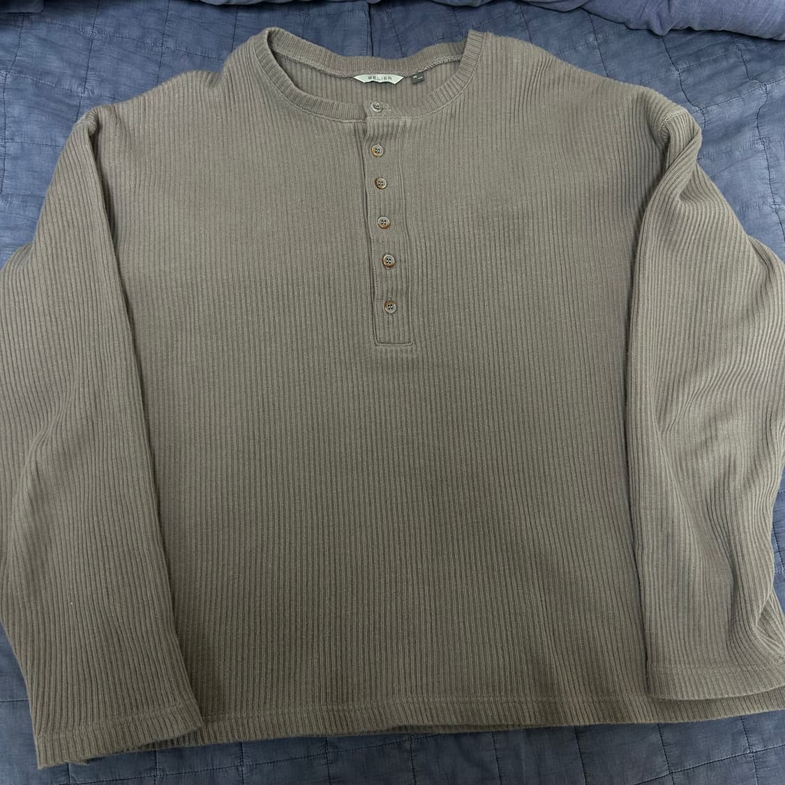 (105) 벨리에 딥 헨리넥 롱슬리브 빈티지 그레이 상품이미지4