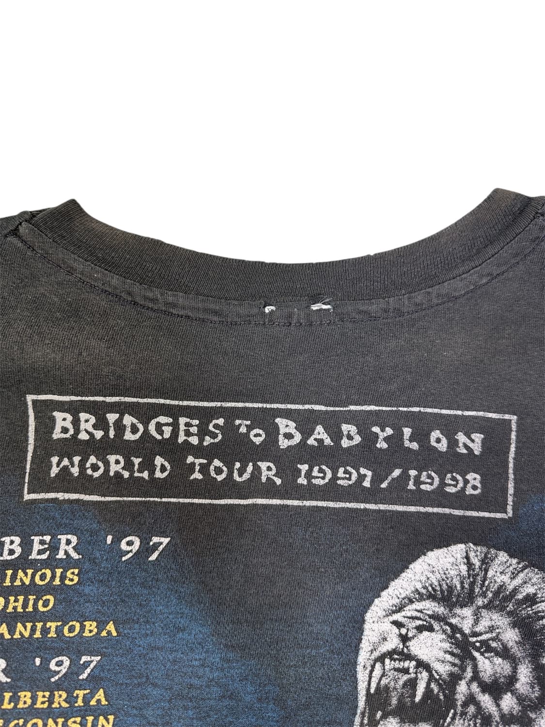 빈티지 90s 롤링스톤즈 BRIDGES TO BABYLON 티셔츠 XL 상품이미지8