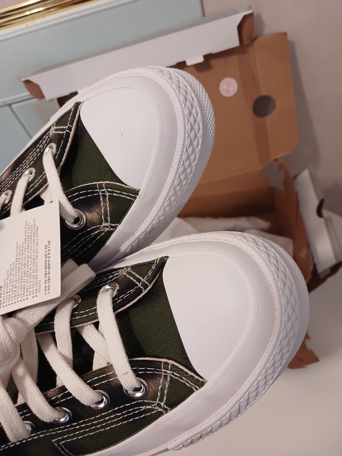 겐조 x 컨버스 콜라보 정품 올스타 카모플라쥬 스니커즈 245 사이즈 상품이미지6