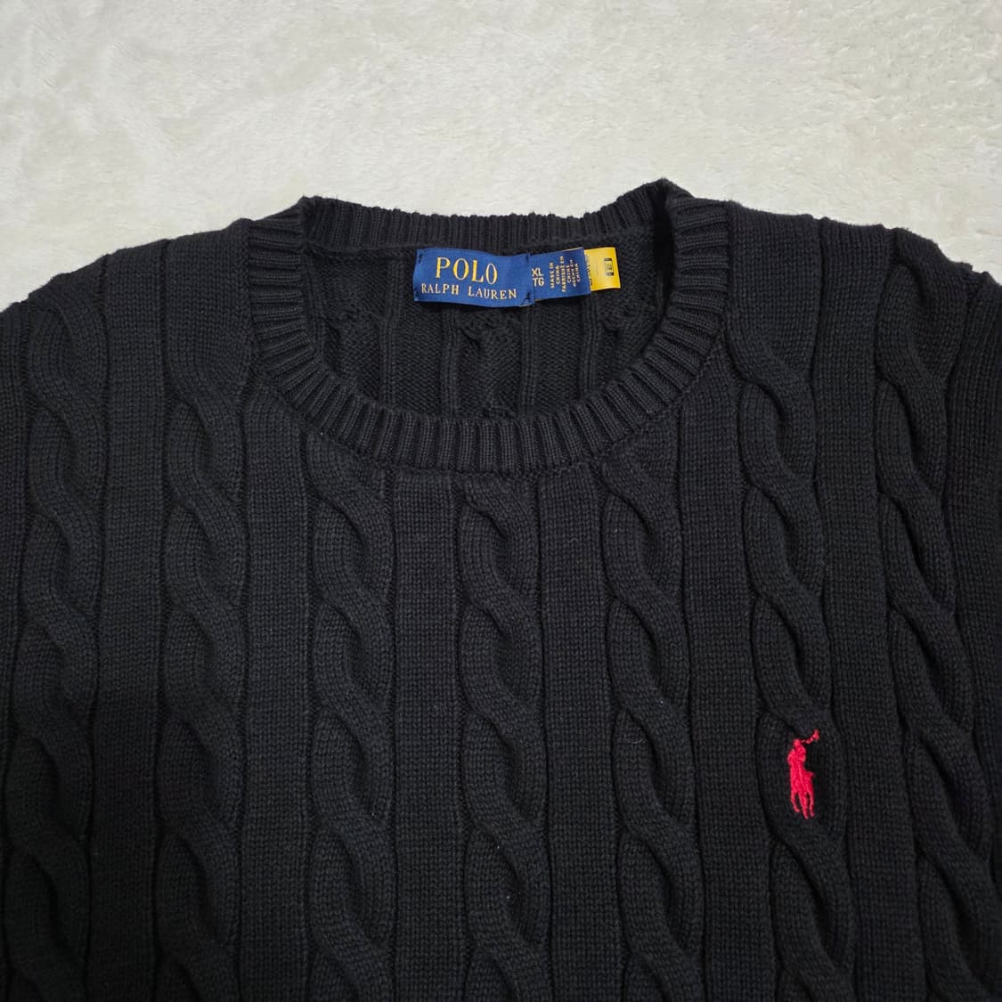(XL)여성 폴로 랄프로렌 케이블 니트 블랙 상품이미지2