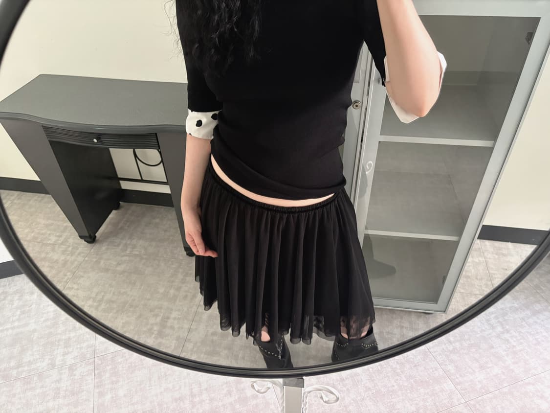 chiffon pleated skirt 상품이미지2