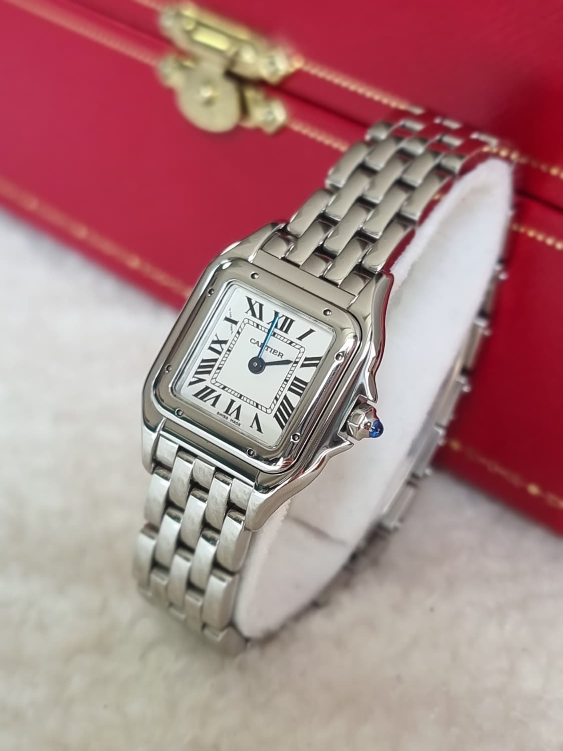 [까르띠에 풀세트] 신형 팬더 스몰 S 스틸 쿼츠 여성시계 18년 상품이미지1