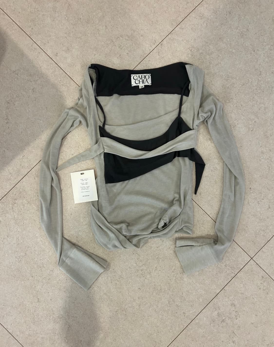Caro chia artois grey top 상품이미지1