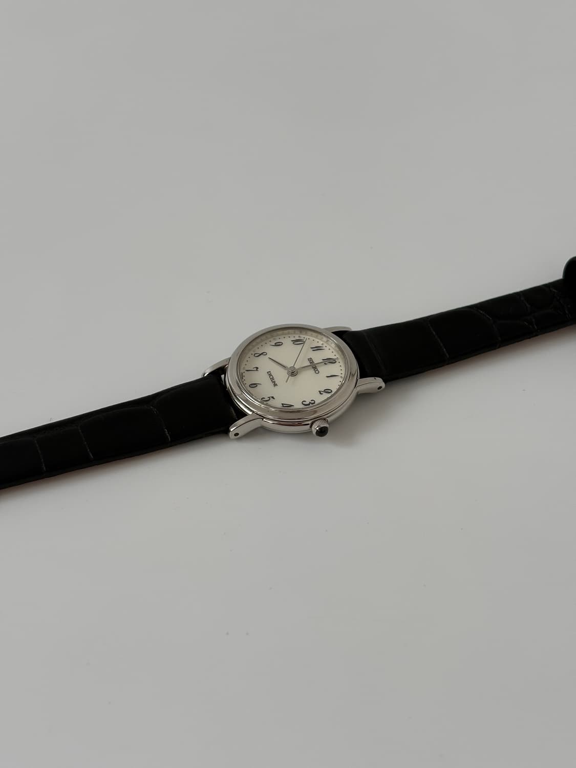 세이코 1990년대 Exceline 아라빅 다이얼 실버 쿼츠 여성 상품이미지5