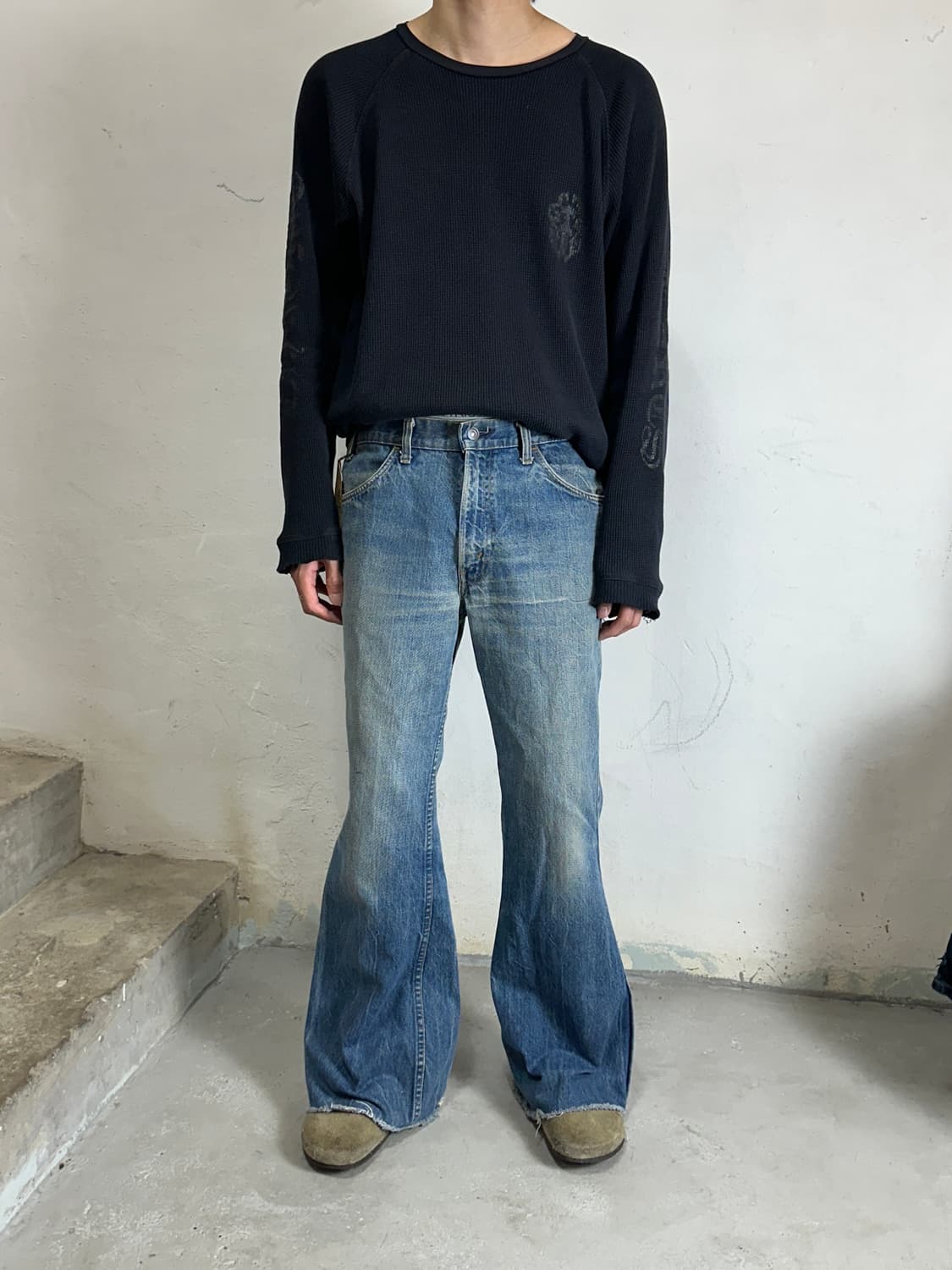 70's USA Made 빈티지 리바이스 684 벨바텀 부츠컷 데님 상품이미지2