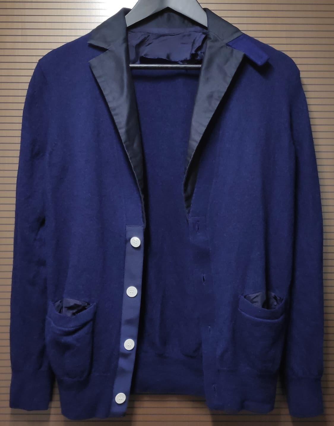 울-알파카 노치 라펠 카디건 상품이미지1