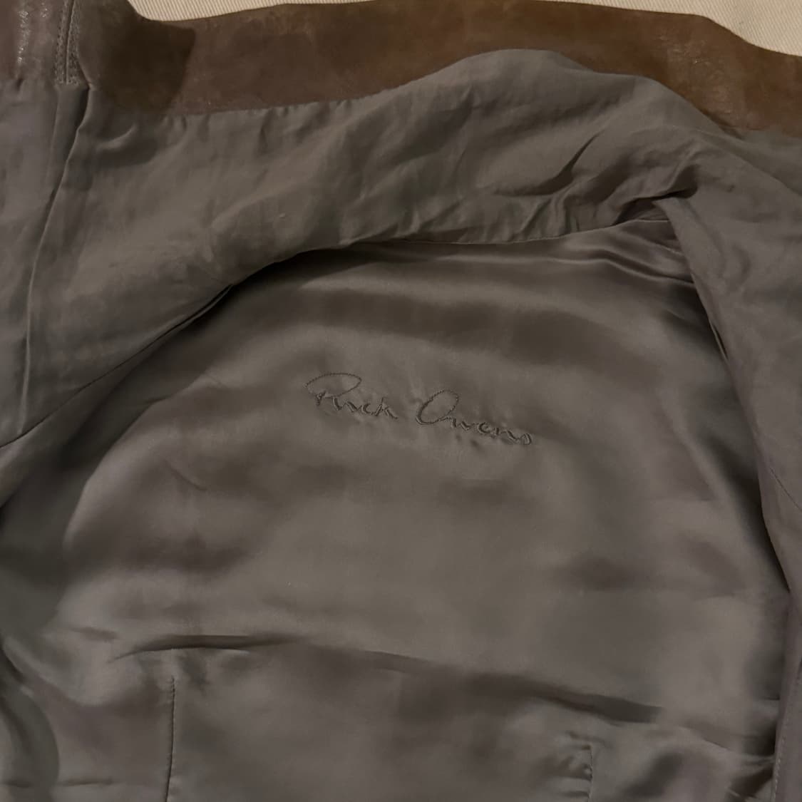 릭오웬스 하이넥 나스카 레더 자켓 상품이미지5