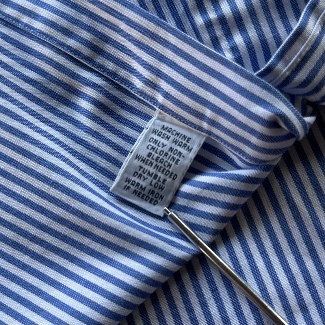 [M]폴로 랄프로렌 클래식핏 블루 스트라이프 셔츠 상품이미지8