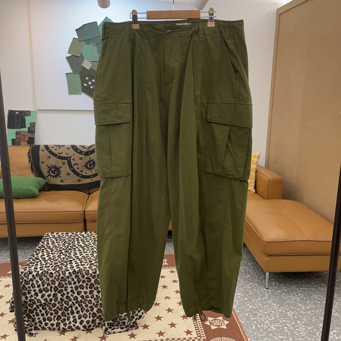 빅유니온 빈티지 힙합 오버사이즈 와이드 카고 팬츠 L C09480 상품이미지3