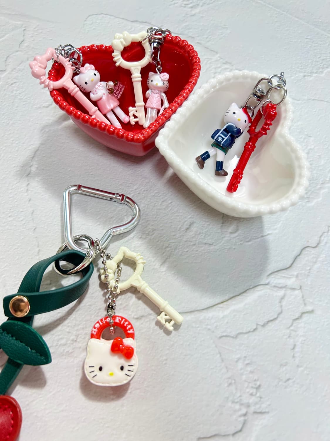키티 키링 (열쇠컬러;핑크 / 레드 /아이보리ver.) 상품이미지5