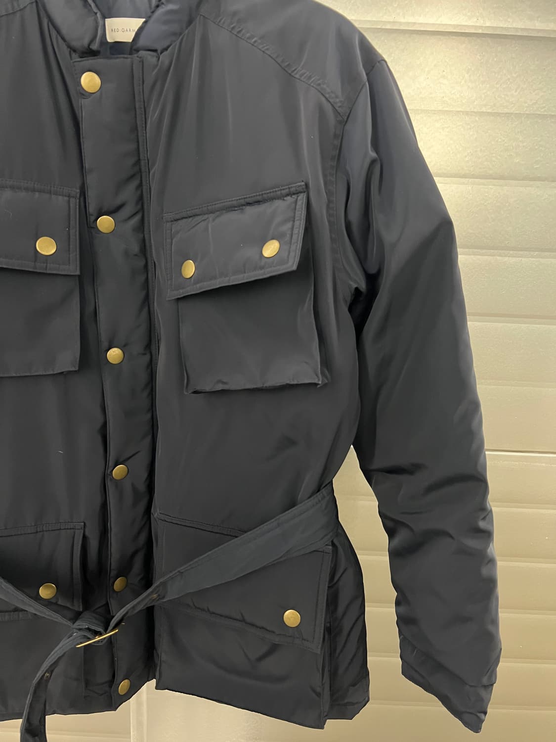 클래식 벨티드 네이비 패딩 자켓 105 사이즈 상품이미지4