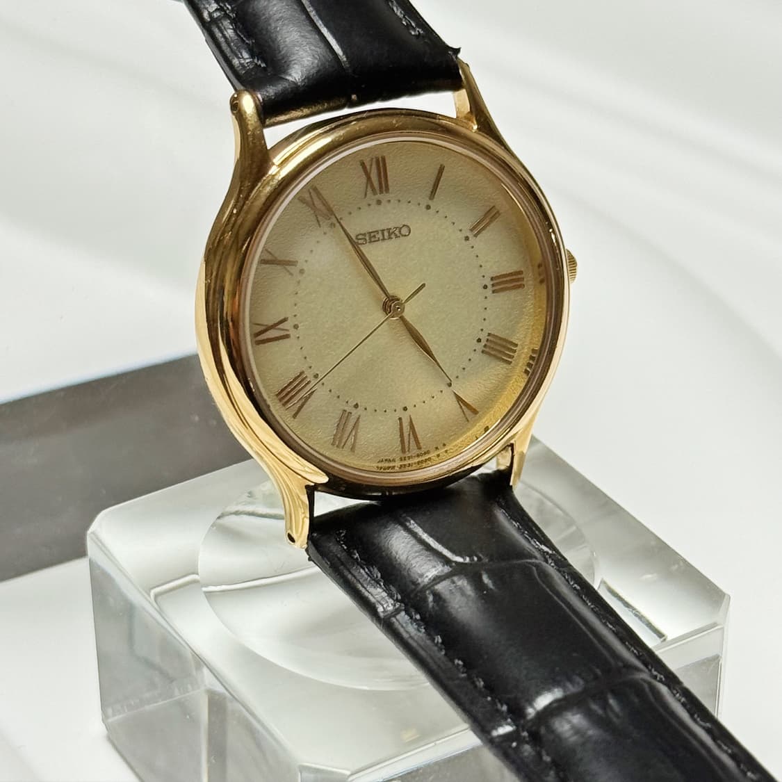 80's90's 세이코 빈티지 로만 인덱스 라운드 워치 상품이미지2