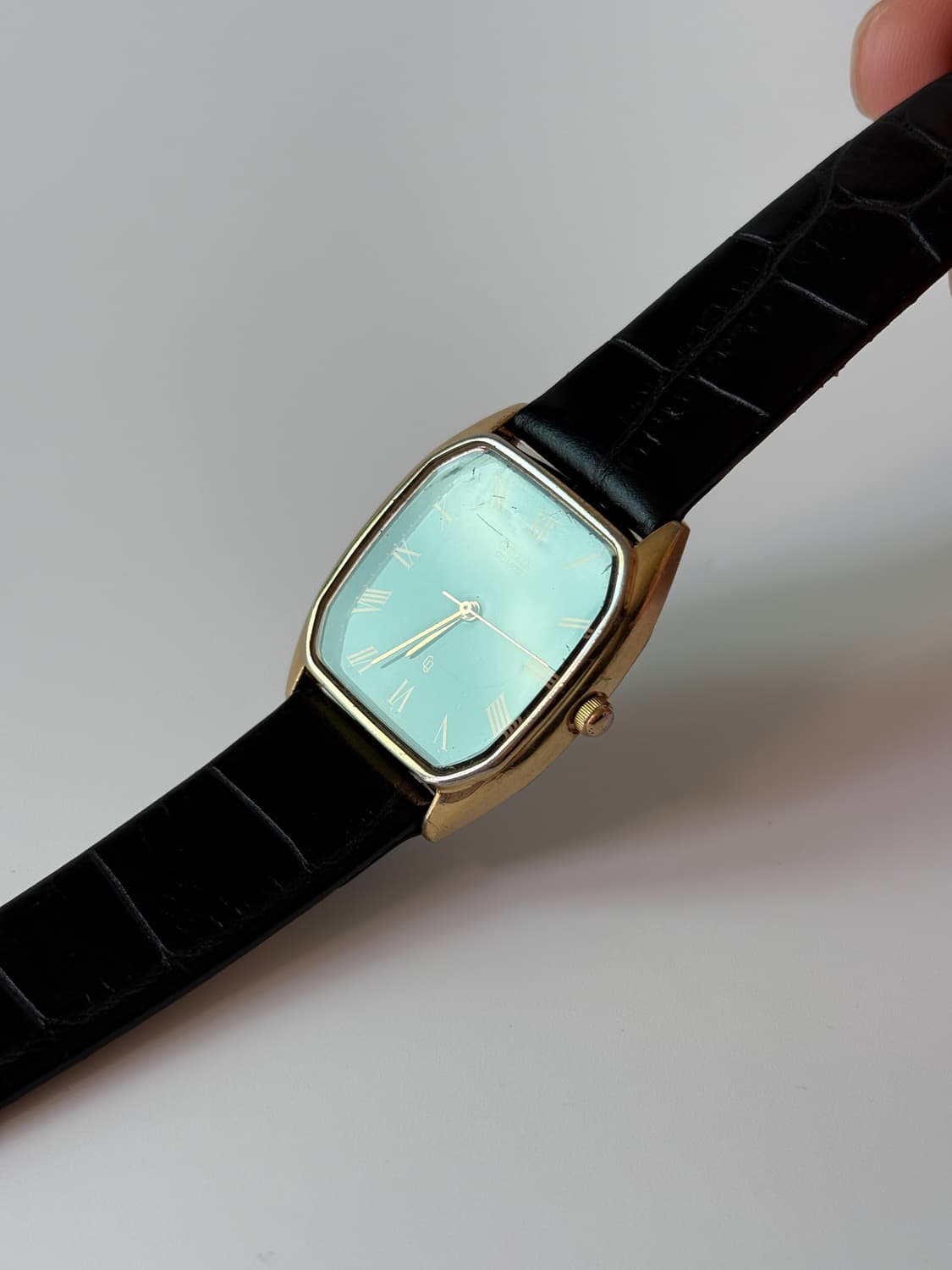 1980s CQ Roman Gold Square Quartz 상품이미지6