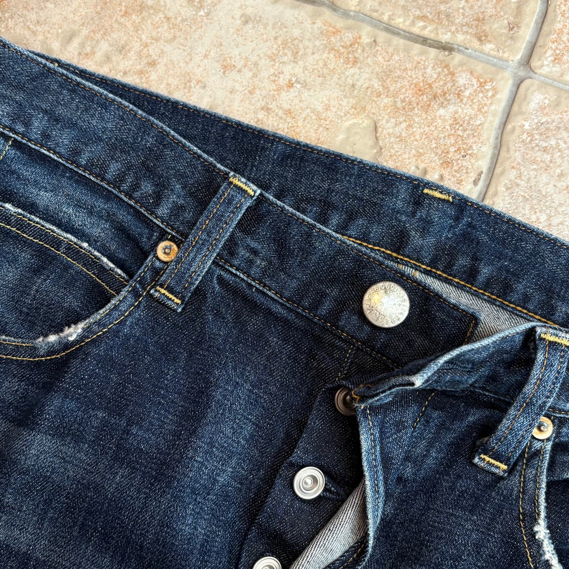 10s Red card, destroyed denim pants 상품이미지4
