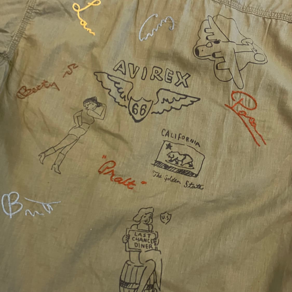 아비렉스 핸드스케치 코튼/린넨 셔츠 L 상품이미지7