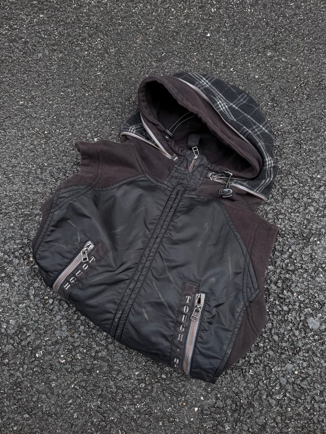 Tough Jeansmith 지퍼 디테일 후드 베스트  상품이미지1