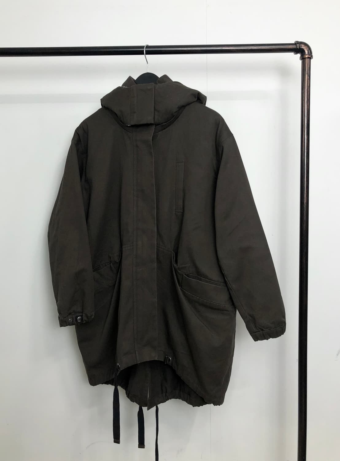 KBF brown fur hood coat 상품이미지1