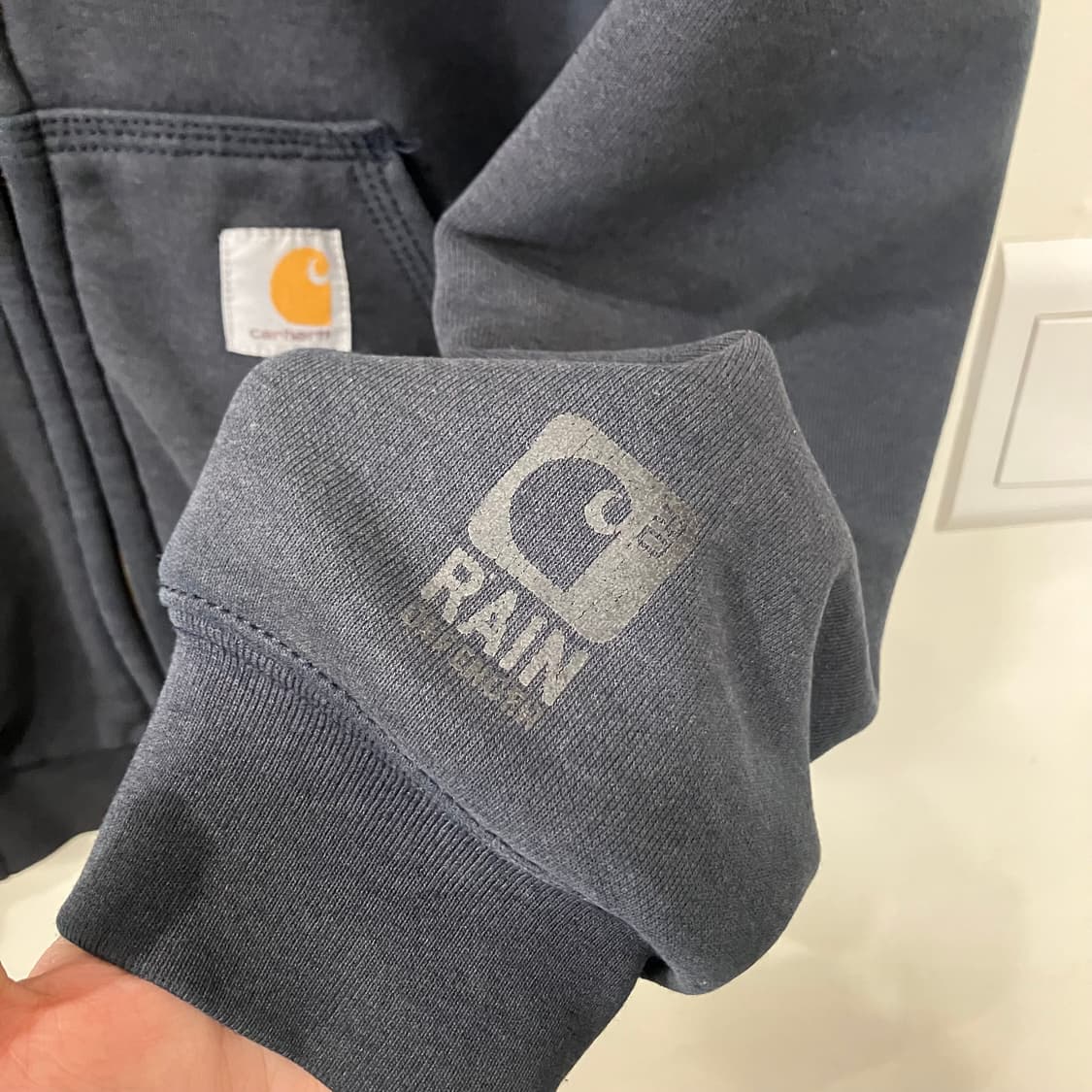 396 칼하트 레인디펜더 써멀 후드집업 네이비 상품이미지8