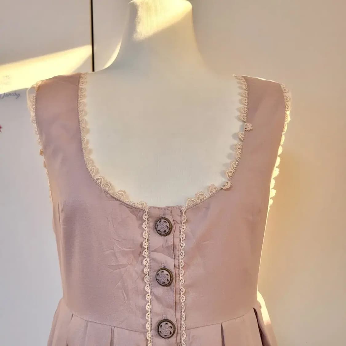 일본빈티지 발레코어 핑크원피스  상품이미지2